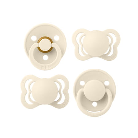 Bibs Try-It 4-Pack - Size 1 Latex & Silicone Ivory - 0+ Months