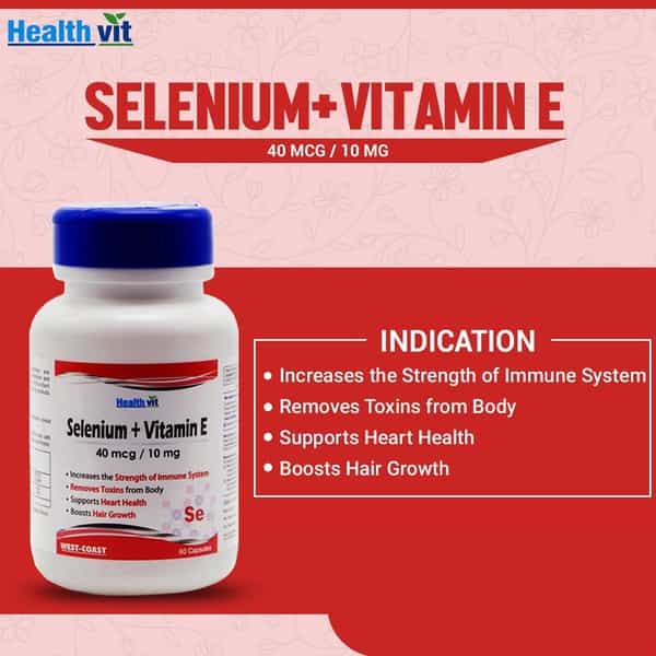 Healthvit Selenium 40 Mcg Vitamin E 10 Mg -60 Capsules