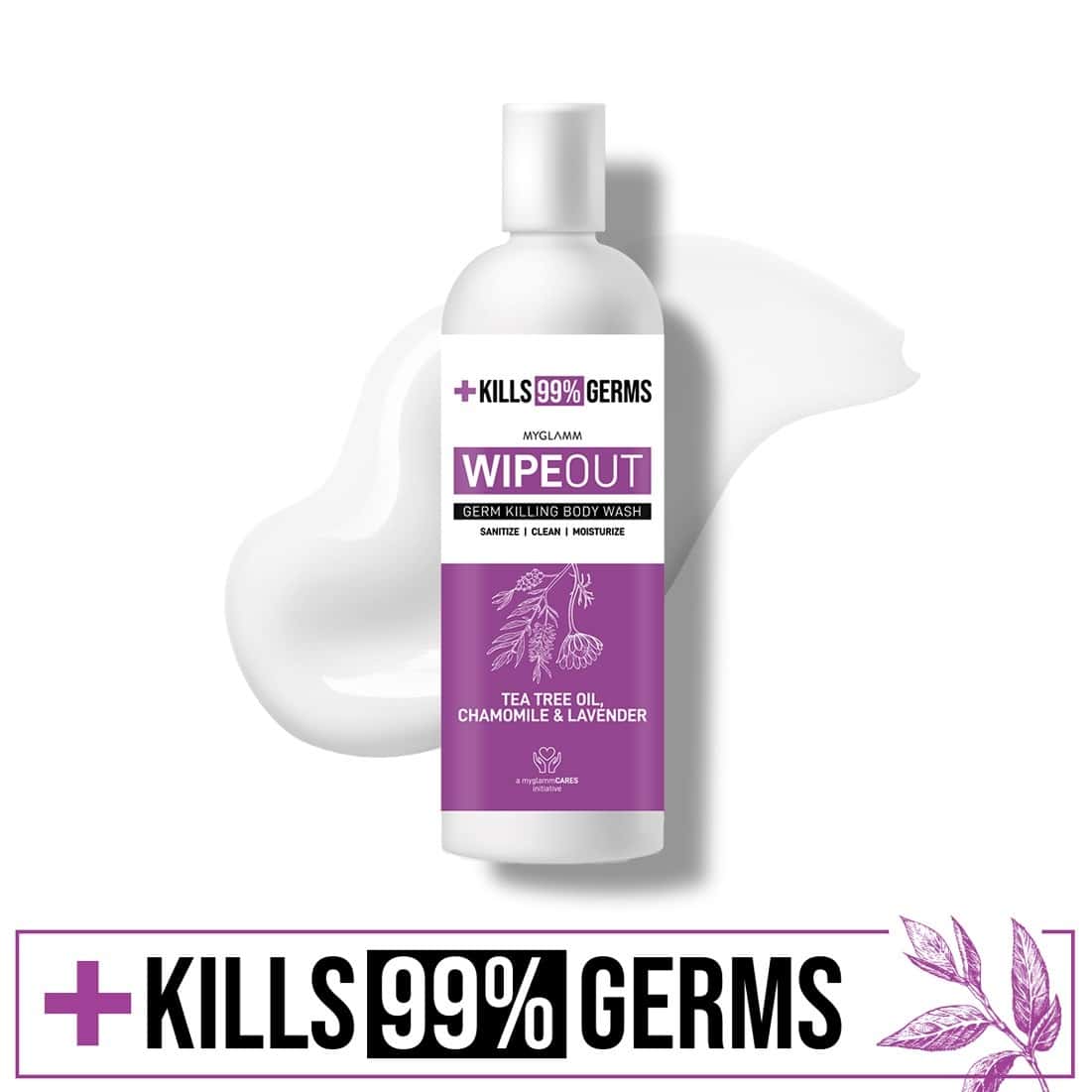 Buy MYGLAMM WIPEOUT GERM KILLING BODY WASH 200ML Online & Get Upto 60
