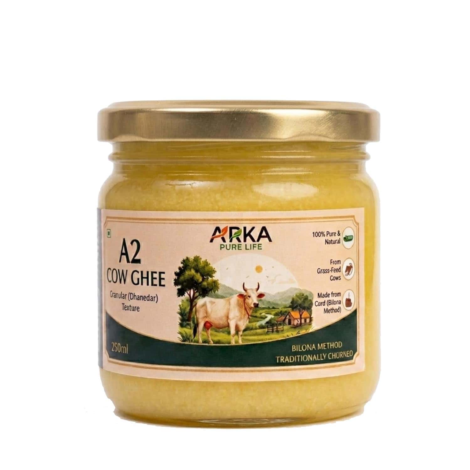 Arka Pure Life Premium A2 Cow Ghee - 250ml