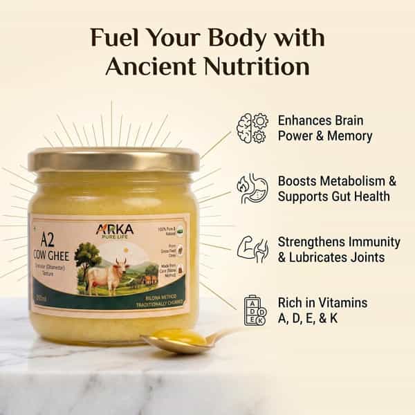 Arka Pure Life Premium A2 Cow Ghee - 250Ml