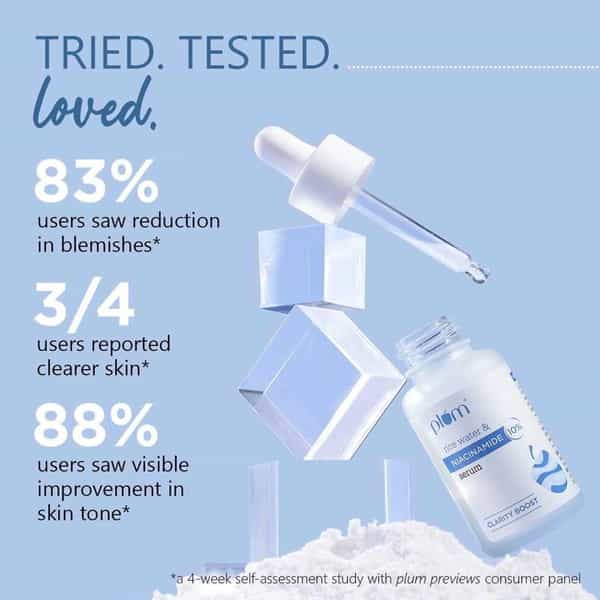 Plum 10% Niacinamide Face Serum With Rice Water - 30 Ml