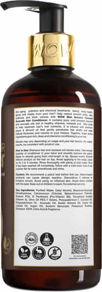 Wow Skin Science Hair Conditioner Organic Virgin Coconul Oil + Avocodo Oil 300 Ml