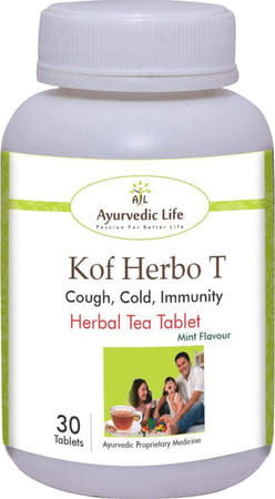 Al-Ayurvedic Life Kof Herbo T - 30 Tea Tablets Pack Of 2