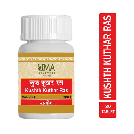 Uma Ayurveda Kushthkuthar Ras Ayurvedic Tablets 80 Tab