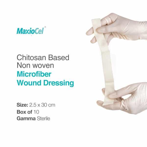 Maxiocel Wound Care Dressing For Bed Sores (2.5Cm X 30Cm) - Box Of 10 Units