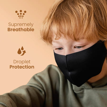 Frido Ultimate Copper Mask For Kids|Reusable|Super Breathable|Ear Loops|Age Group 5-7|Pack Of 1