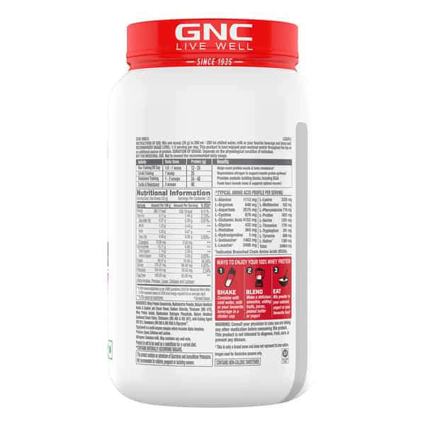 Gnc Pro Performance 100% Whey Protein Powder | 907 G | 24G Protein | 5.5 Grams Bcaa | Vanilla Cream