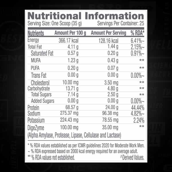 Gnc Pro Performance 100% Whey Protein Powder | 907 G | 24G Protein | 5.5 Grams Bcaa | Vanilla Cream