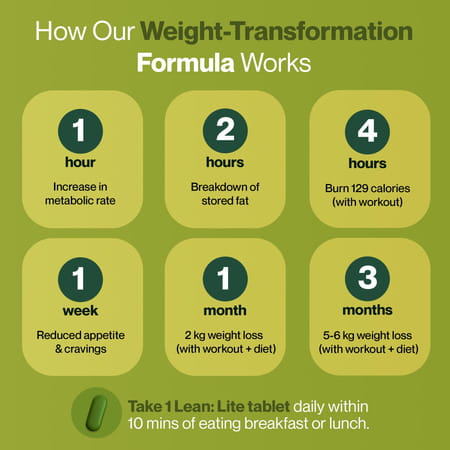 Setu Lean Lite Ayurvedic Tablets For Natural Fat Burn & Weight Loss - 60 Tablets