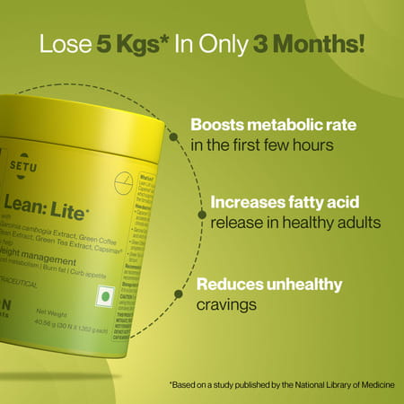 Setu Lean Lite Ayurvedic Tablets For Natural Fat Burn & Weight Loss - 60 Tablets