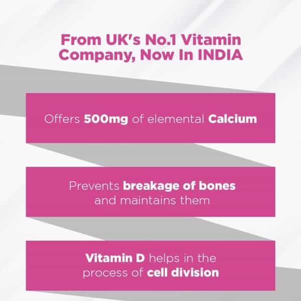 Calcimax 500 - Health Supplement (500 Mg Of Calcium) With Wellman 30 Tablet Free