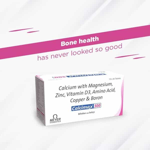 Calcimax 500 - Health Supplement (500 Mg Of Calcium) With Wellman 30 Tablet Free