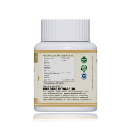 Jeena Sikho Mutra Vardhak Vati /Urinary Care Tablets | Herbal Supplement For Uti | 60 Tablets