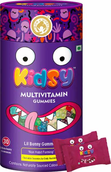 Mom & World Kidsy Multivitamin Gummies For Kids Chewable Gummies- 30 (Strawberry)