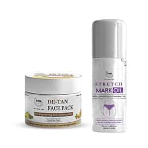 Tnw The Natural Wash Body Care Combo With Stretch Mark Oil And De Tan Pack For All Skin Types