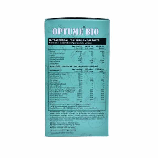 Dr Wonder Optume Bio Gummies Hair | Skin & Nails (Pack Of 2_60 Gummies)