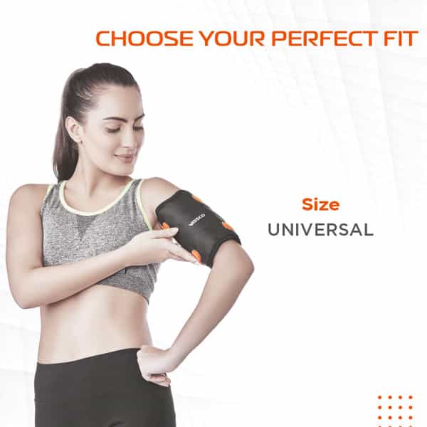 Vissco Flexi Hot & Cold Gel Pack Strap | Heating & Cooling Solution To Relieve Muscle Pain (Black)