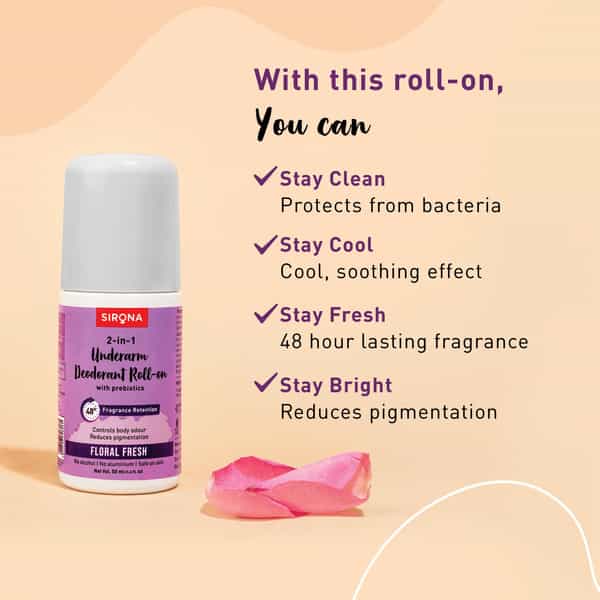Sirona Underarm Roll On - Spring Bouquet - 50 Ml