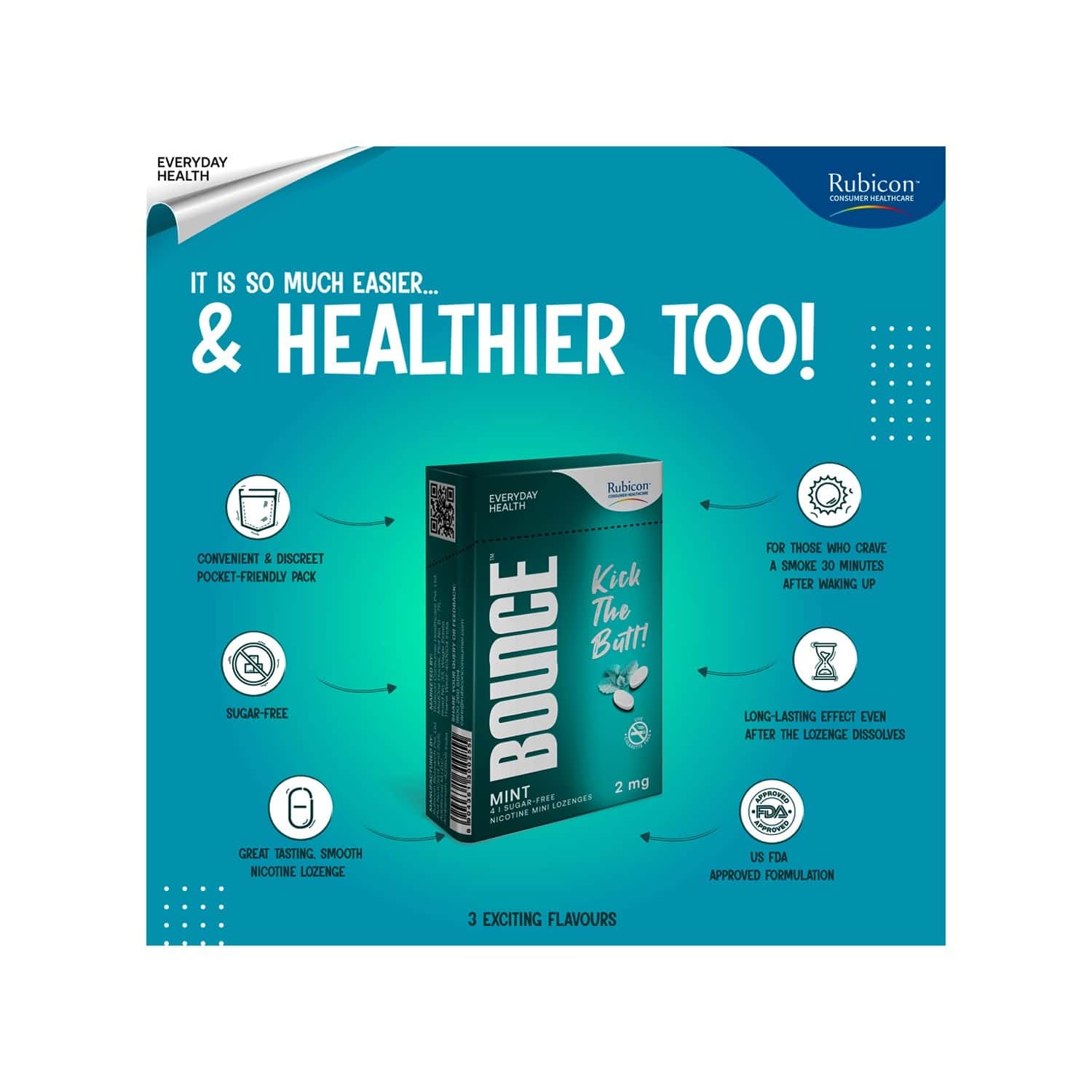 Buy BOUNCE NICOTINE MINI LOZENGE 2 MG (5 PACKS OF 10 LOZENGES