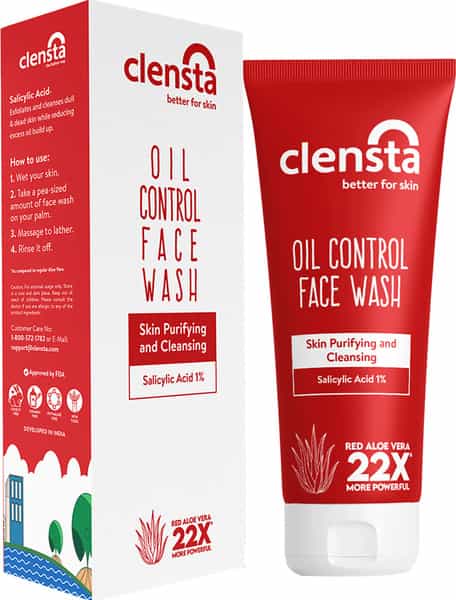 Clensta Red Aloe Vera Oil Control Face Wash 100 Ml