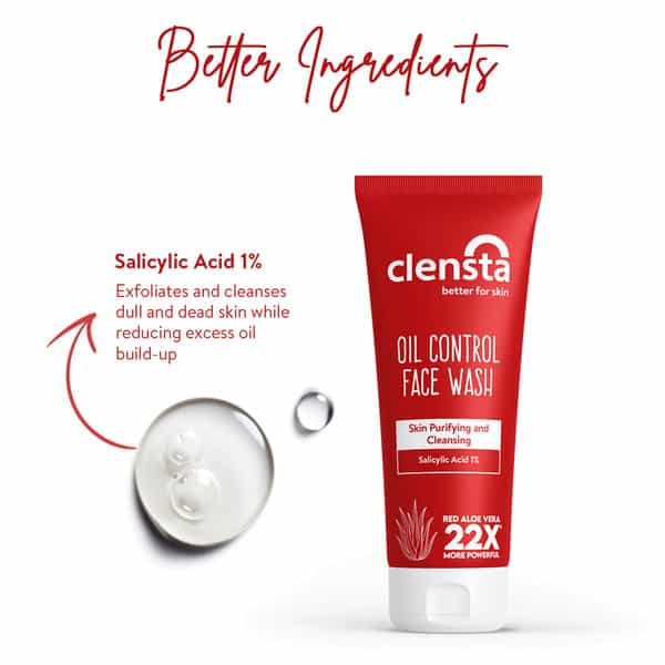 Clensta Red Aloe Vera Oil Control Face Wash 100 Ml