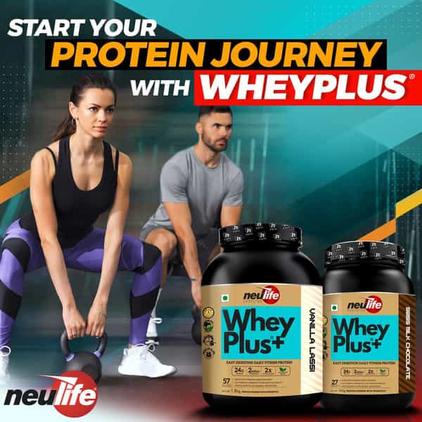 Neulife Wheyplus Gut-Friendly Grass-Fed Whey Protein Isolate Blend 2Lbs (Vanilla Lassi)