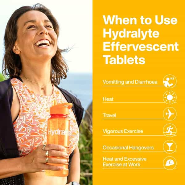 Hydralyte Effervescent Electrolyte Tablets | Adults | Pineapple | 20 Tablets