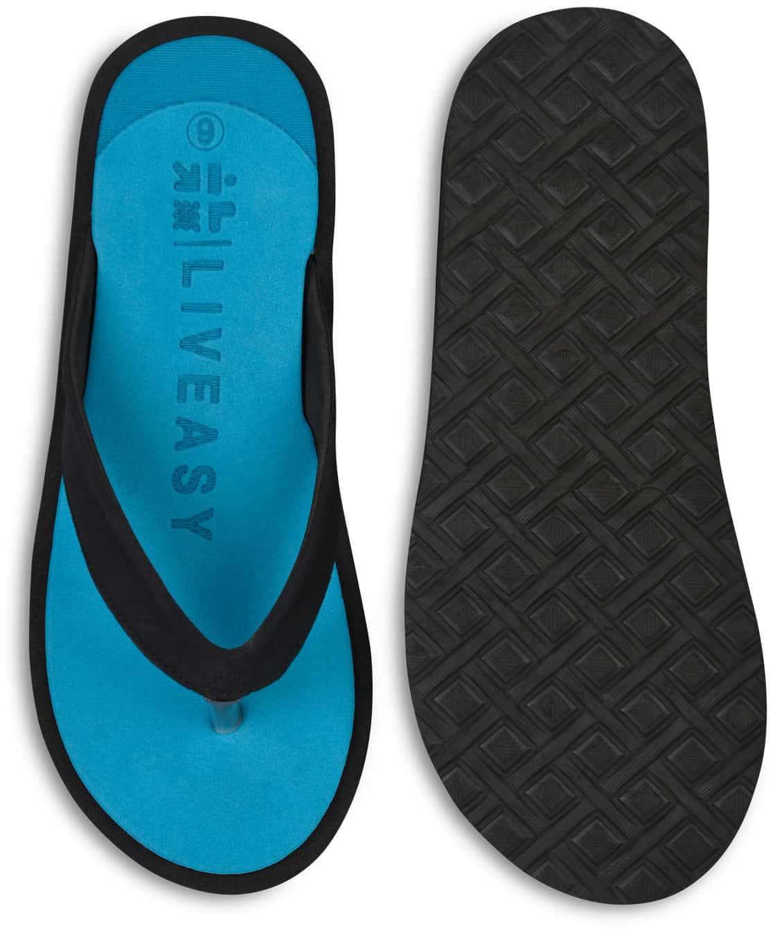 Liveasy Essentials Diabetic & Orthopedic Slippers - Electric Blue Women- Size Uk-8
