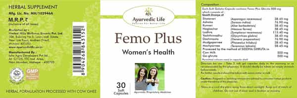 Al-Ayurvedic Life Femo Plus - 30 Capsule Pack Of 2