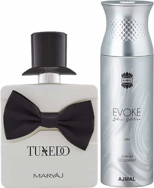 Maryaj Tuxedo Edp 100Ml For Men And Ajmal Evoke Silver Edition Him Deodorant 200Ml For Men