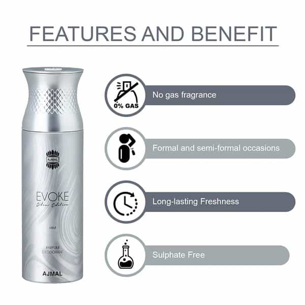 Maryaj Tuxedo Edp 100Ml For Men And Ajmal Evoke Silver Edition Him Deodorant 200Ml For Men