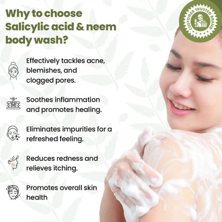 Tnw - The Natural Wash Salicylic Acid & Neem Body Wash With Aloe Vera & Green Tea Extracts | 200ml