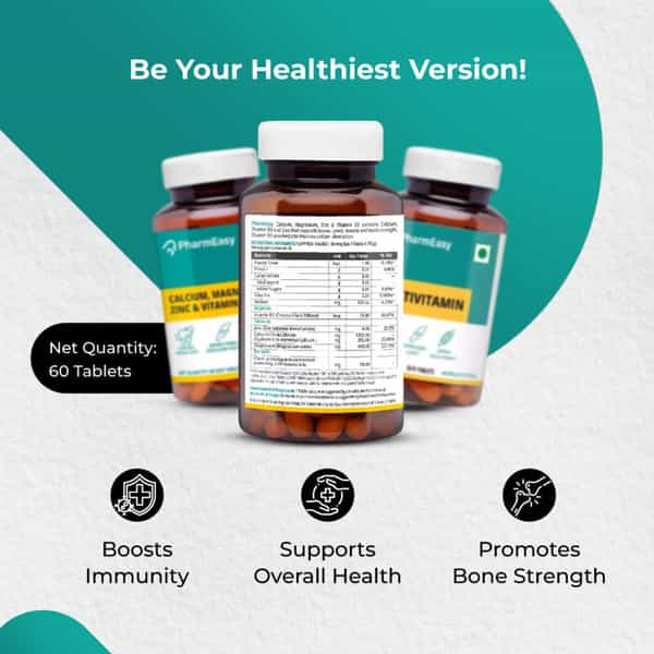 Pharmeasy Multivitamin + Calcium Combo - Complete Nutrition - Bottles Of 60 Each