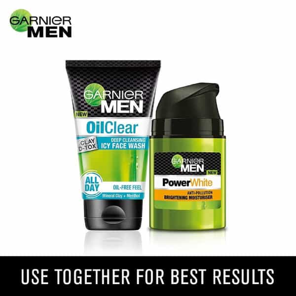 Garnier Men | Face Wash | Balances Oil Level In Skin | Oilclear Clay D-Tox | 100 G