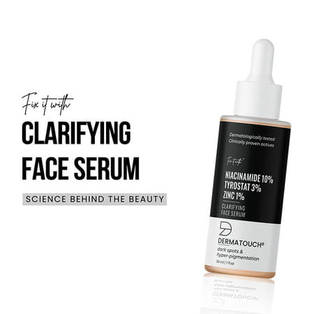 Dermatouch 10% Niacinamide | 3% Tyrostat & Zinc 1% Clarifying Face Serum - 30ml