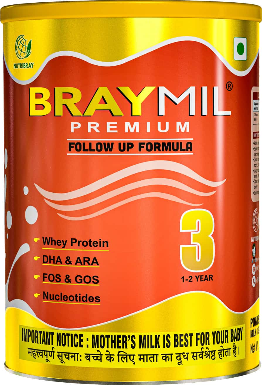 Braymil Premium 3 Infant Formula | Stage - 3 For 12 To 24 Months - 400 Gm