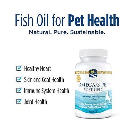 Nordic Naturals Omega 3 Pet Supplement 330 Mg Fish Oil For Dogs With Epa & Dha 90 Softgels