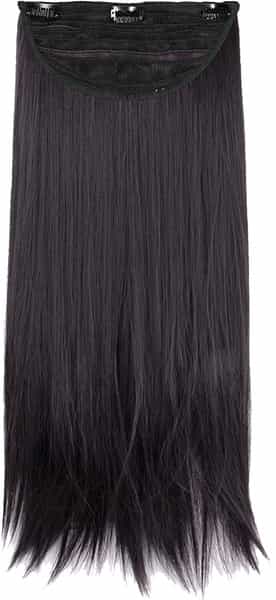 Streak Street Clip-In 24" Natural Black Straight Hair Extensions