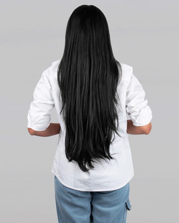 Streak Street Clip-In 24" Natural Black Straight Hair Extensions