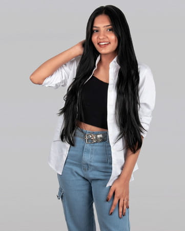 Streak Street Clip-In 24" Natural Black Straight Hair Extensions
