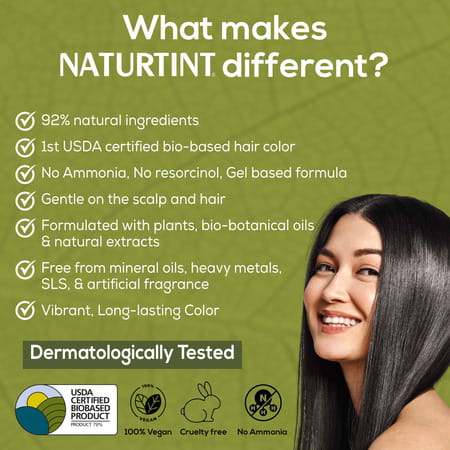 Naturtint Permanent Hair Colour 4n Natural Chestnut 170ml Ammonia Free 92% Natural Ingredients
