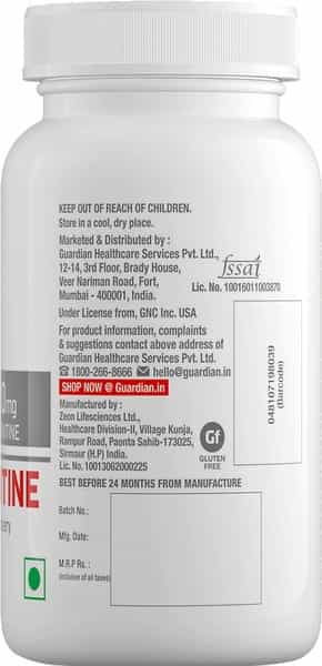 Gnc L-Carnitine 500 Mg Tablet 60