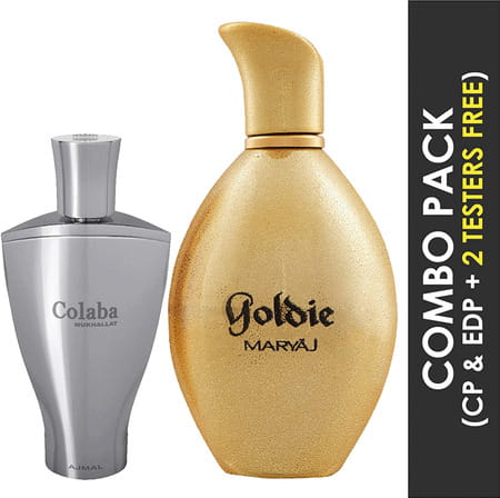 Ajmal Colaba Mukhallat Cp Alcohol-free Attar 14ml For Unisex And Maryaj Goldie Edp 100ml For Women