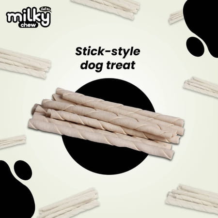 Dogaholic Milky Chew Stick Style Dog Treats | 30 Sticks Per Pack (Pack Of 4)