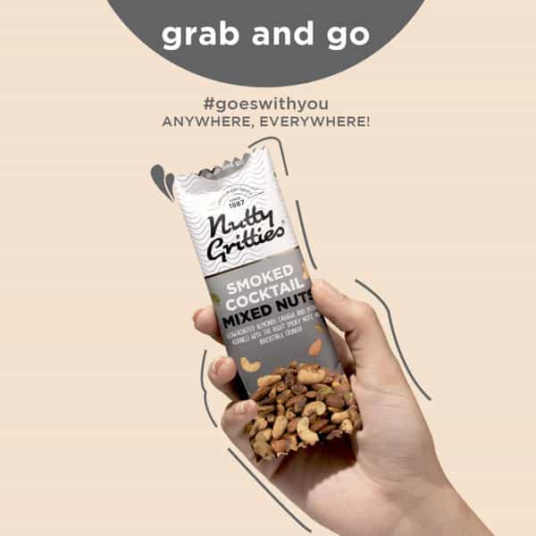 Nutty Gritties Smoked Cocktail Nut Mix - 240G (Pack Of 6 X 40G Each) - 240G