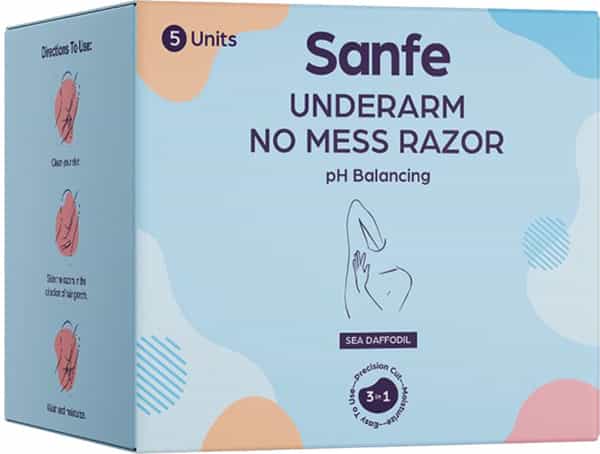 Sanfe Underarm No Mess Razor - Pack Of 5