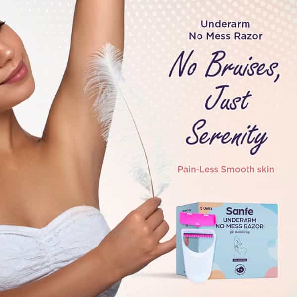 Sanfe Underarm No Mess Razor - Pack Of 5