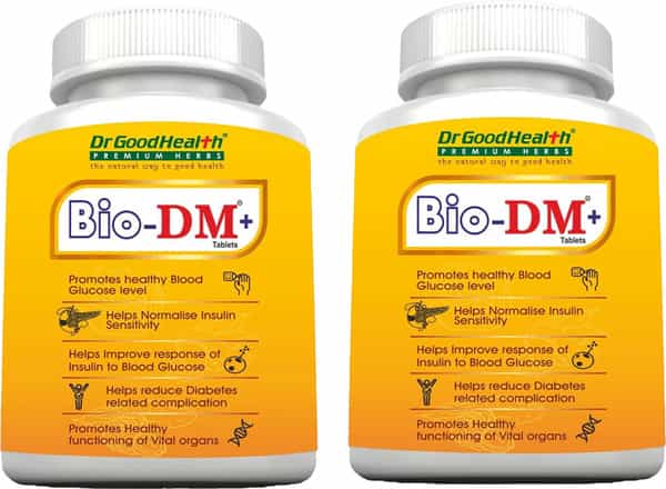 Dr Goodhealth Bio Dm+ Ayurvedic Medicine Diabetes Care Controls Blood Sugar Pack Of 2 120 Tablets