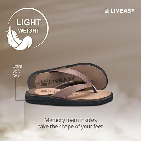 Liveasy Essentials Women'S Diabetic & Orthopedic Slippers - Brown - Size Uk 5 / Us 8